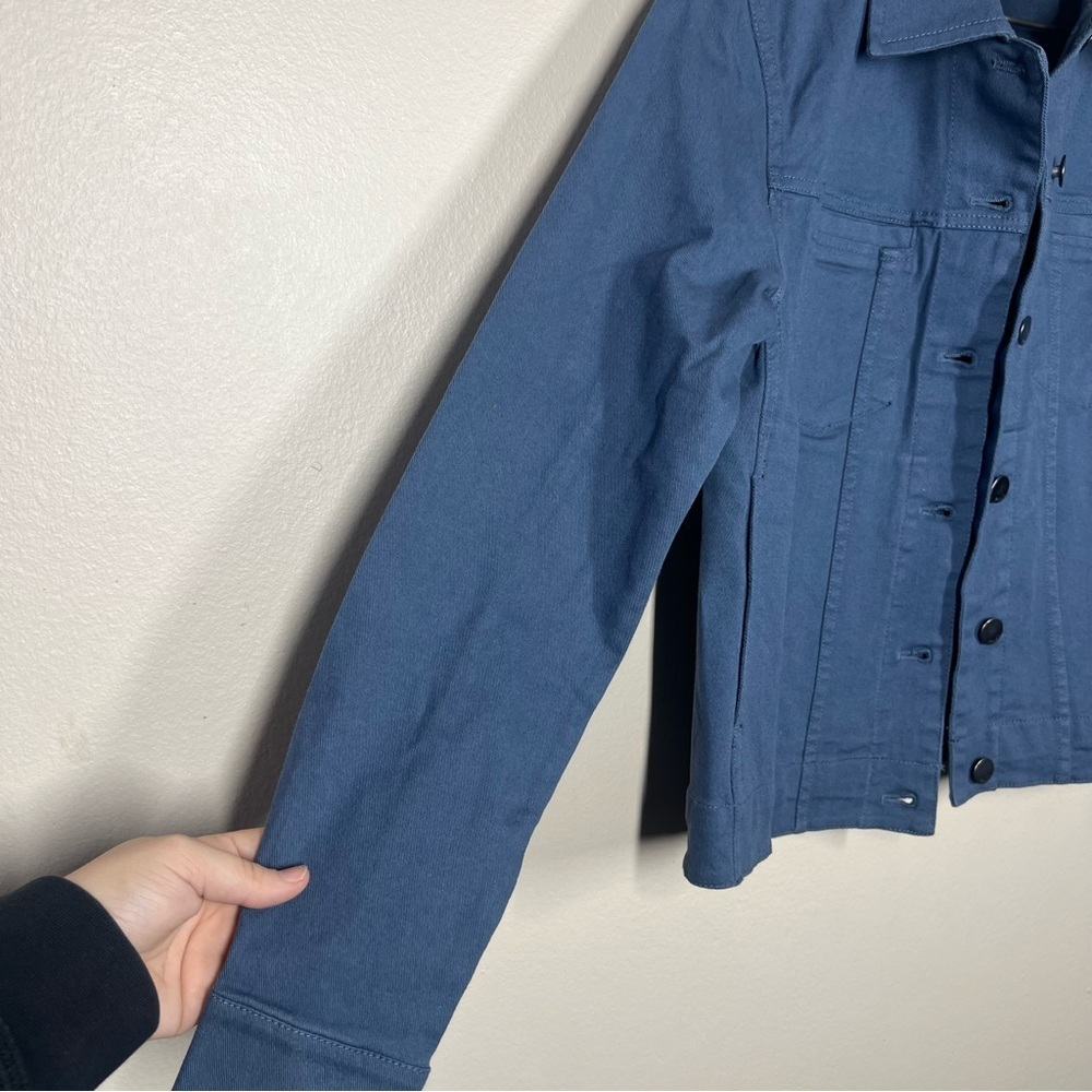 Pact Womens Twill Shadow Blue Organic Cotton Denim Jacket Size XS Casual - Picture 6 of 11